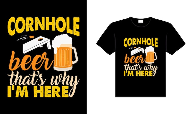 Bier typografie vector belettering illustratie vintage t-shirt ontwerp om af te drukken