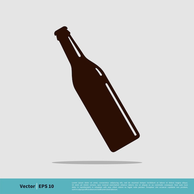 Bierfles Pictogram Vector Logo Sjabloon Illustratie Ontwerp Vector Eps 10