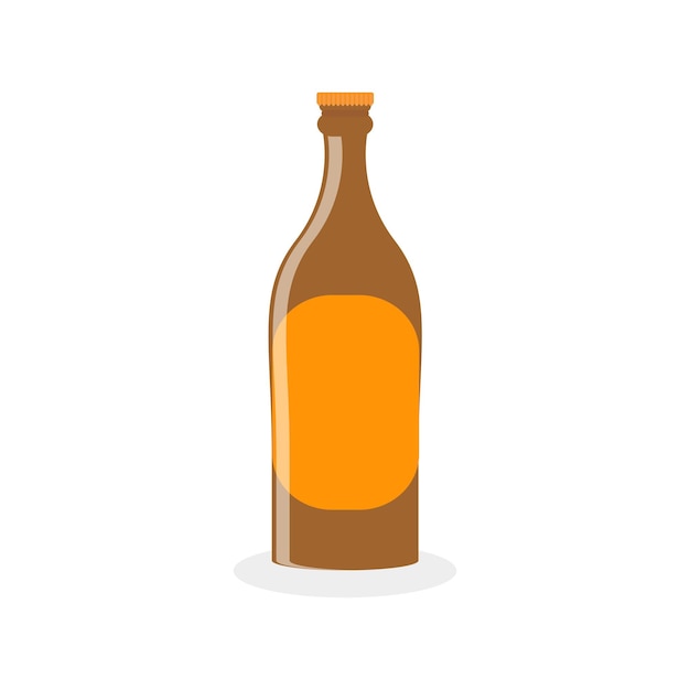 Bierflessen objecten Drinken bier pictogram plat geïsoleerd op een witte achtergrond vectorillustratie