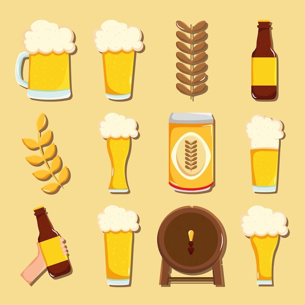 Bierglazen en gerelateerde pictogrammen