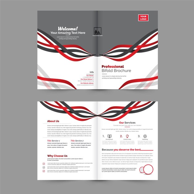 Bifold brochure design voor zakelijke zaken