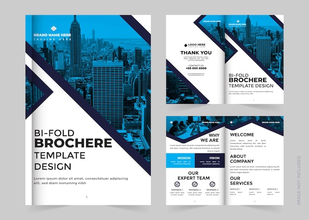 Vettore design del modello di brochure bifold per un uso multiuso