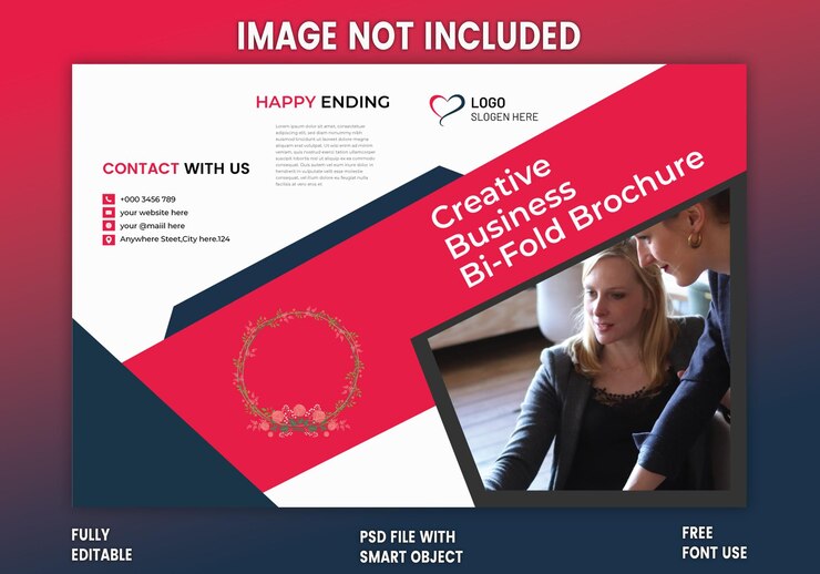 Vector bifold brochure template design