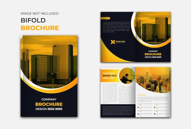 Premium Vector | Bifold brochure template design