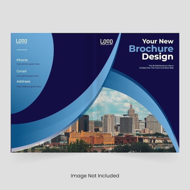Premium Vector | Bifold brochure template flyer design