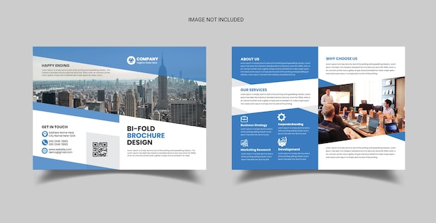 Vector bifold brochure template