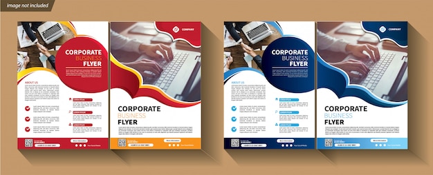 Bifold business template for brochure corporate