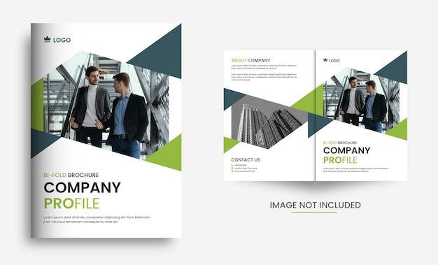 Двойной шаблон дизайна корпоративной брошюры