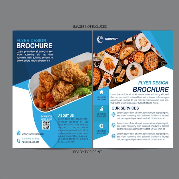 Vector bifold flyer design for hotel and other services just you fitdesign with new idea and mind