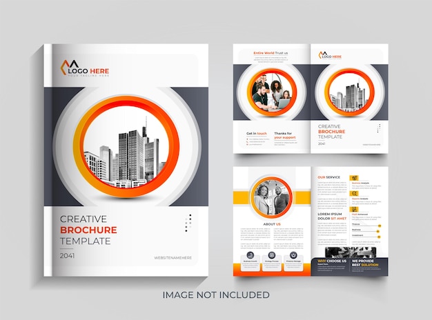 Bifold modern corporate brochure design template