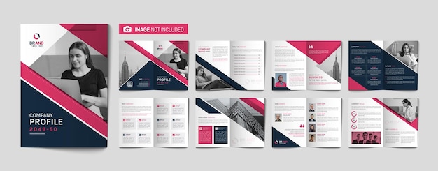 Vector bifold pages brochure design template