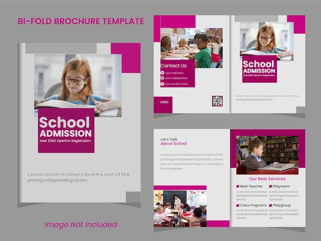 BiFold School Admission Brochure Template Design