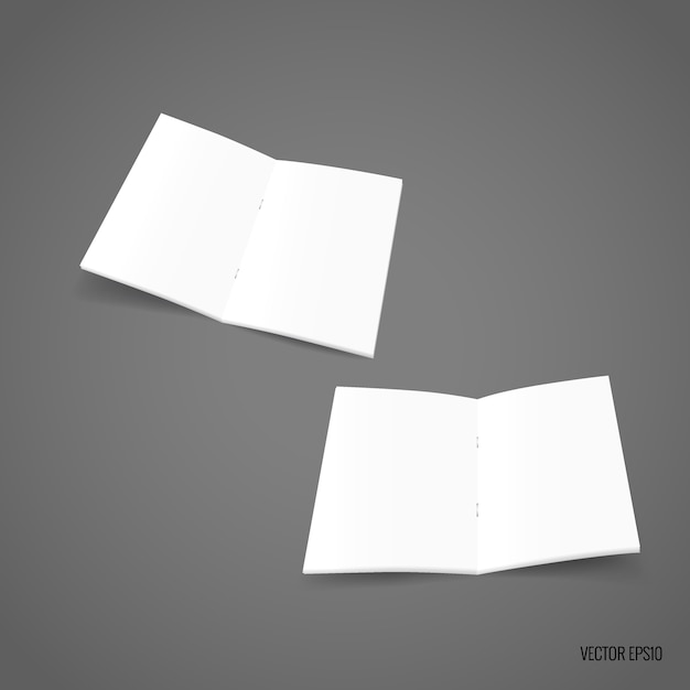 Bifold white template paper