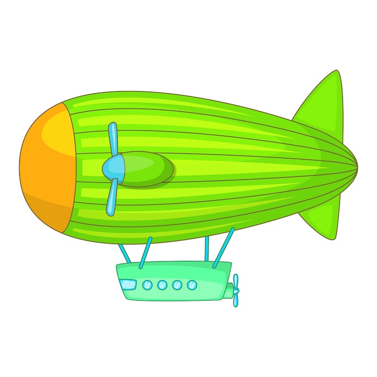 वेक्टर big airship icon cartoon illustration of big airship vector icon for web