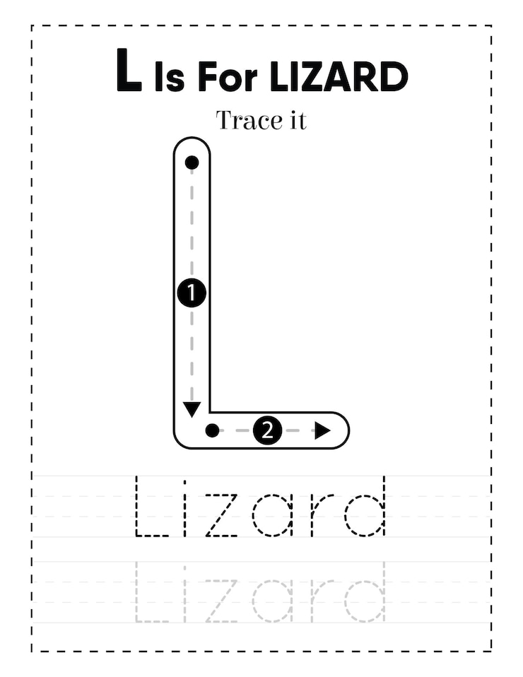 Vector big alphabet letter tracing worksheet for preschoolers and toddlers