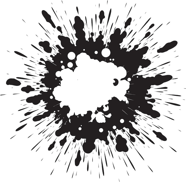 Vector big bang blast black explosive design bursting energy explosive vector blast