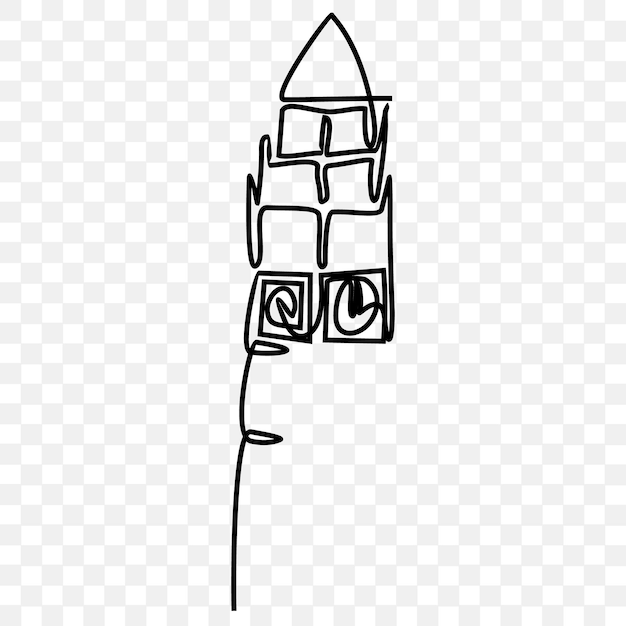 Рисунок непрерывной линии башни Большого взрыва