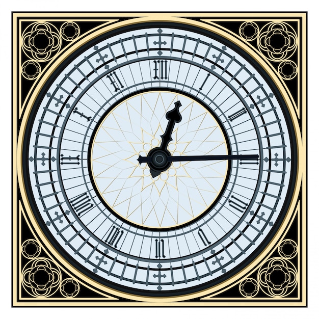 Vector big ben clock