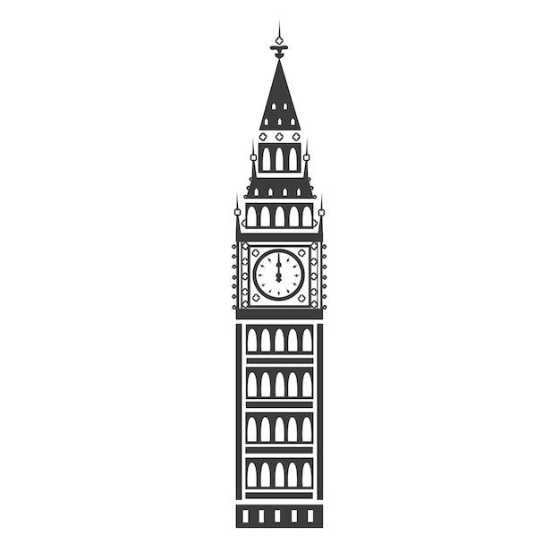 Vector big ben vector icon