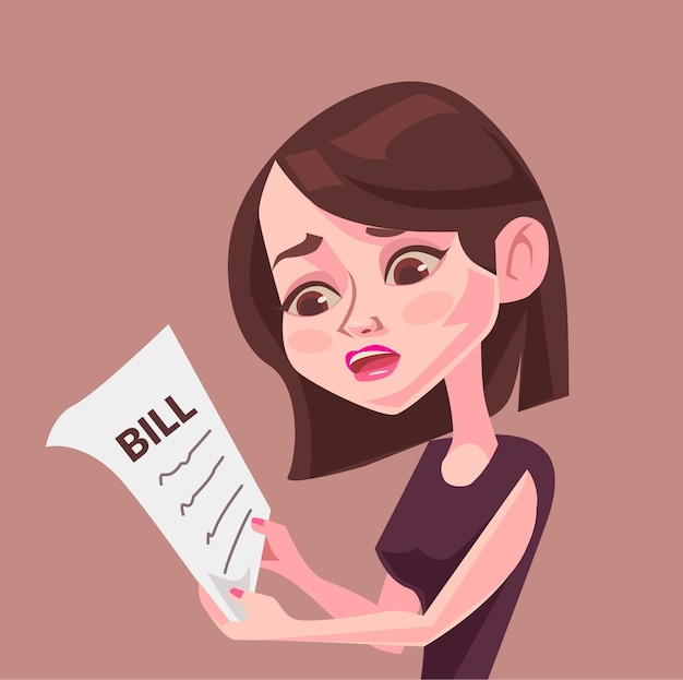 Big bill. flat illustration