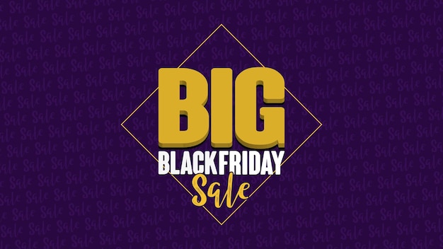 Vector big black friday sale paars geel ontwerp