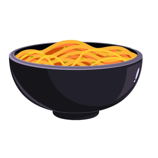 Big bowl overflowing with delicious noodles