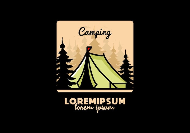 Big camping tent illustration design