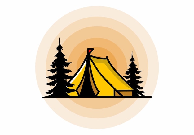 Big camping tent illustration design