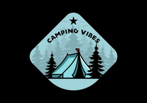 Vector big camping tent illustration design