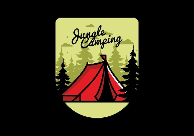 Big camping tent illustration design