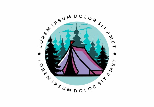 Vector big camping tent illustration design