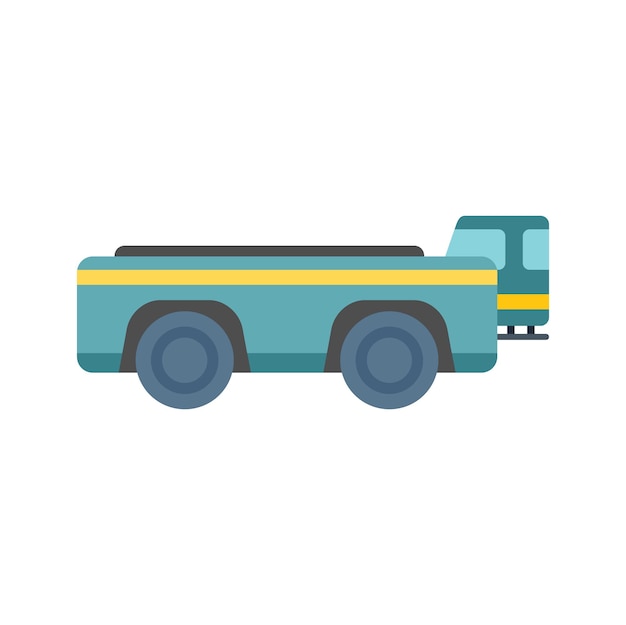 Big cargo truck icon flat vector Airport support Carrier boarding isolated