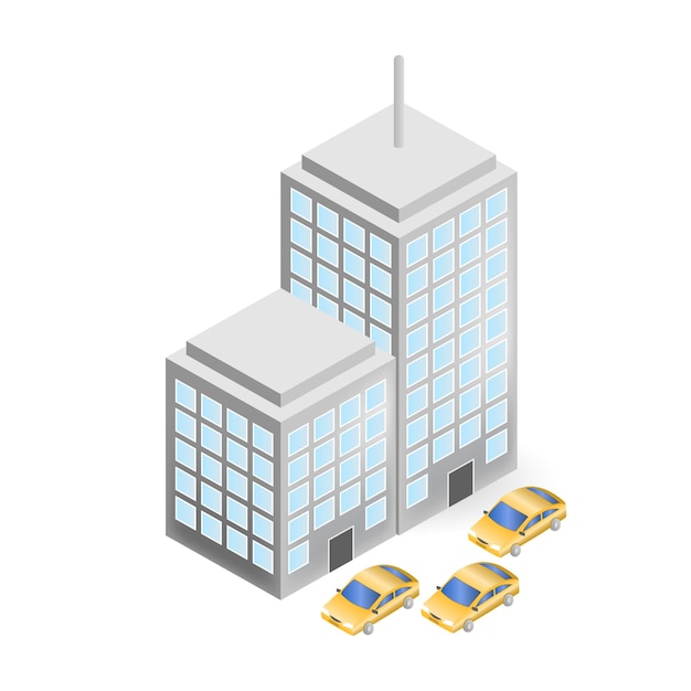 Illustrazione 3d dell'icona della grande città dalla collezione sui cambiamenti climatici icona 3d della grande città creativa per modelli di web design, infografiche e altro ancora