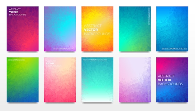 Big collection of abstract minimalist backgrounds with colorful textures