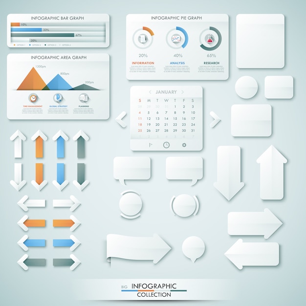 Большая коллекция различных инфографики элементов