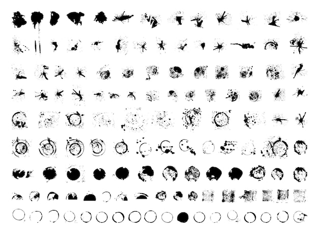 グランジ汚れのスプラッシュとしみの大きなコレクション
