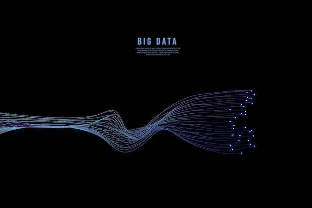 Sfondo astratto di grandi quantità di dati