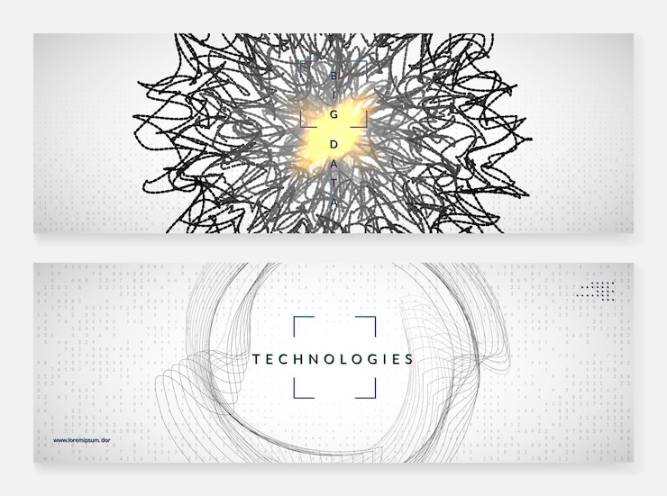Vector big data abstract. digital technology background.