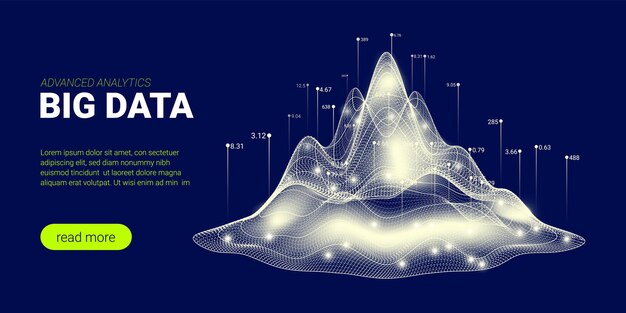 Big data abstracte achtergrond met analyse visualisatie