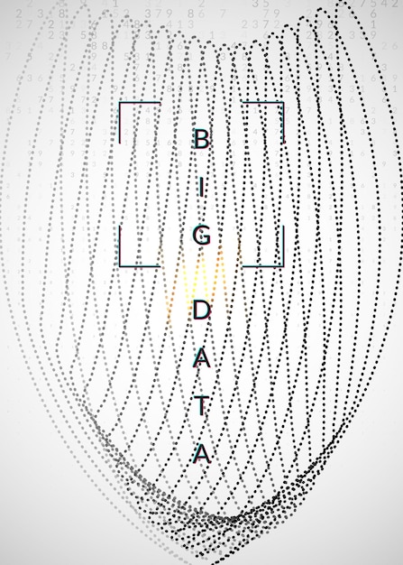 Big data achtergrond Technologie voor visualisatie kunstmatige in