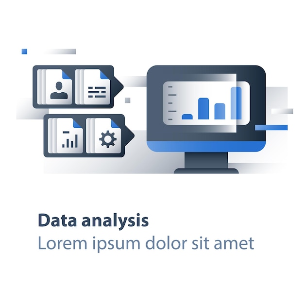 Big data analyseren illustratie