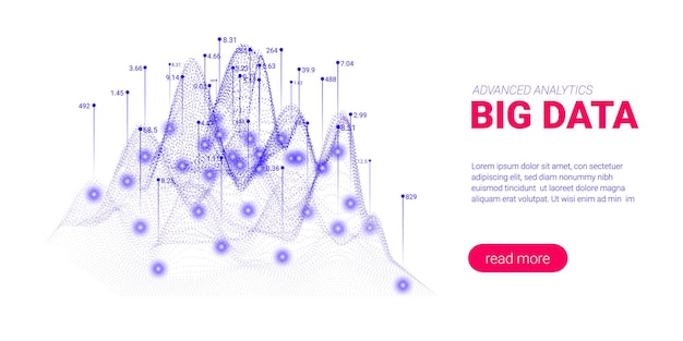 Big data analysis abstract background