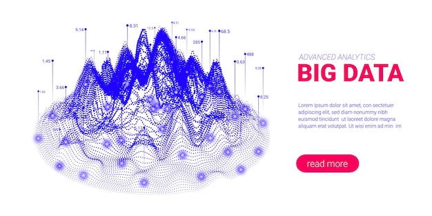 Vector big data analysis abstract background