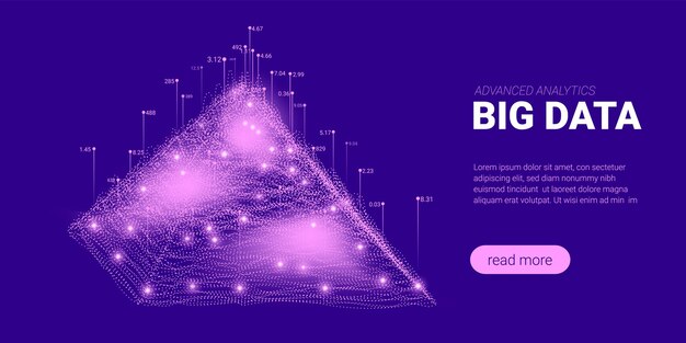 Big data analysis abstract background