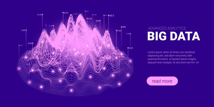 Vector big data analysis abstract background
