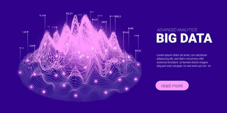 Vector big data analysis abstract background