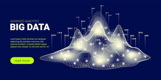 Big data analysis abstract background