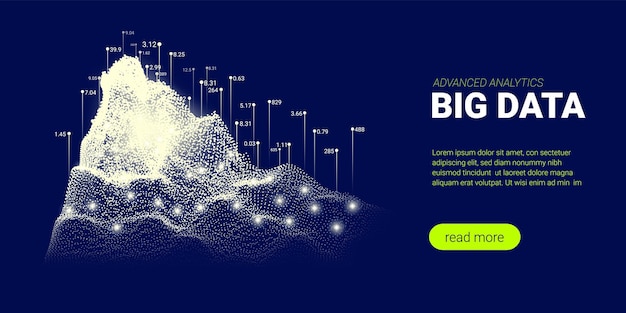 Vector big data analysis background information stream visualization