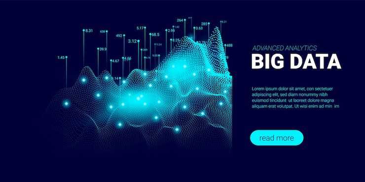 Vector big data analysis background information stream visualization