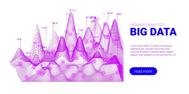 Вектор Анализ больших данных визуализация потока фоновой информации